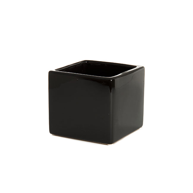 Ceramic Bondi Cube Black (13x13x12cmH)