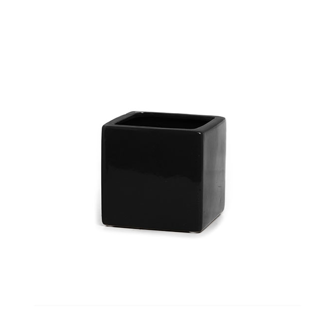 Ceramic Bondi Cube Mini Black (10x10x10cmH)