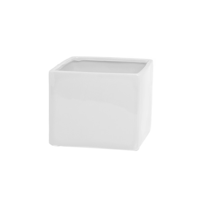 Ceramic Bondi Cube White (15x15x13cmH)