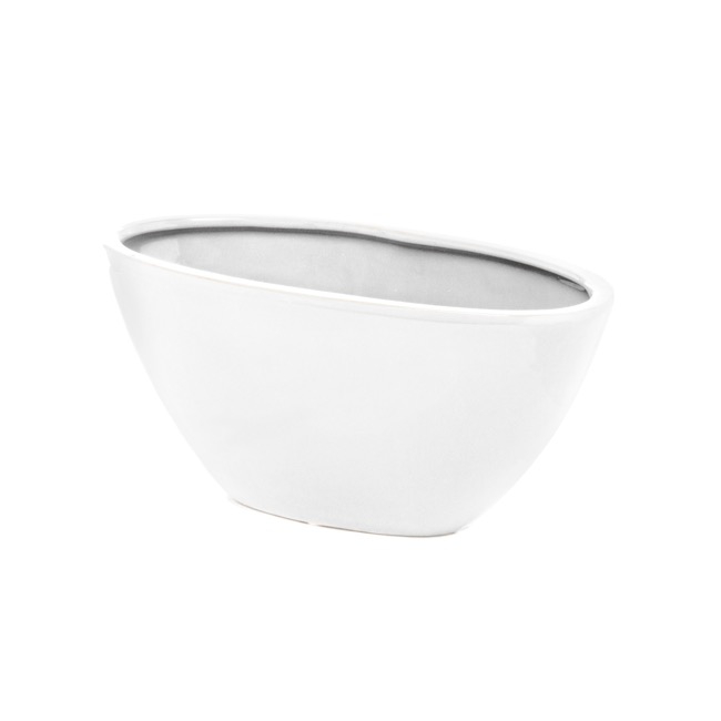 Ceramic Bondi Bowl Ship (26.5x13x13cmH) White
