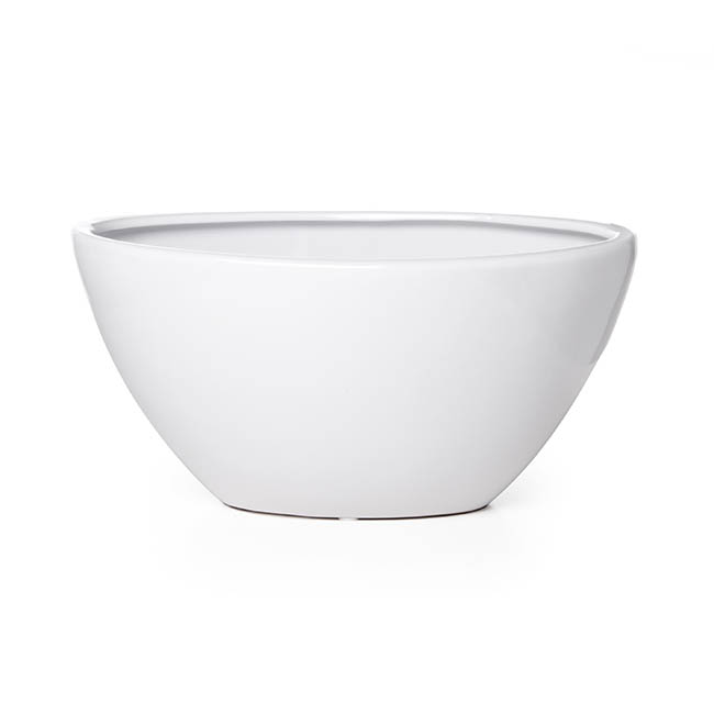 Ceramic Bondi Bowl Ship (26.5x13x13cmH) White