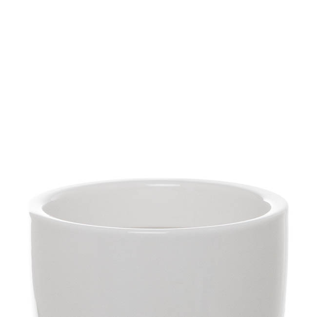 Ceramic Orchid Pot Medium White (14cmDx13.5cmH)