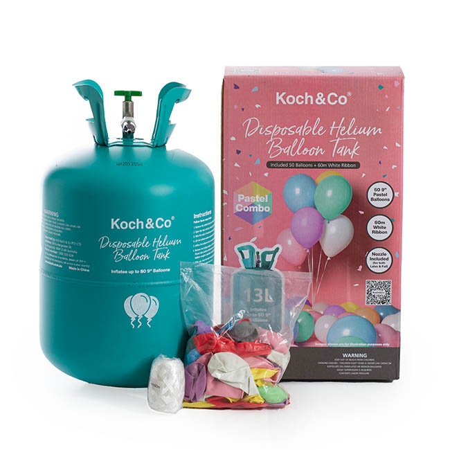 Helium Tank Kit with 50 Pack of 9