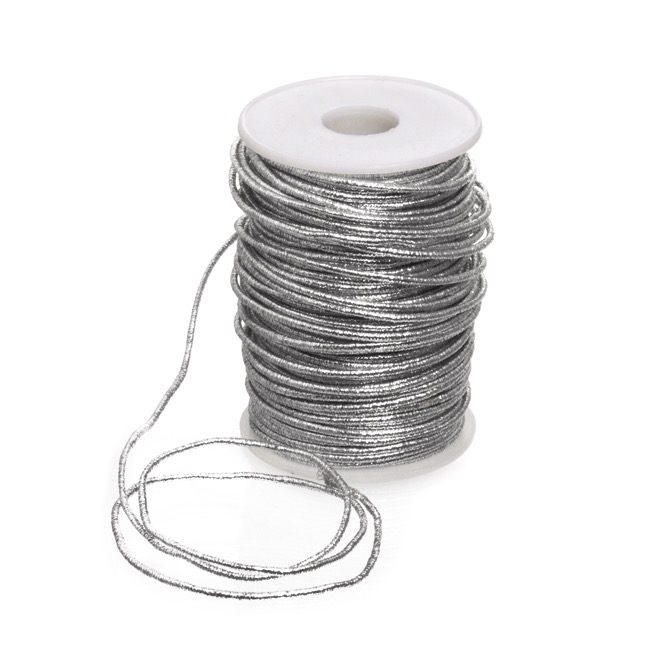 Metallic Cord Braided Wire Silver (2mmx50m)