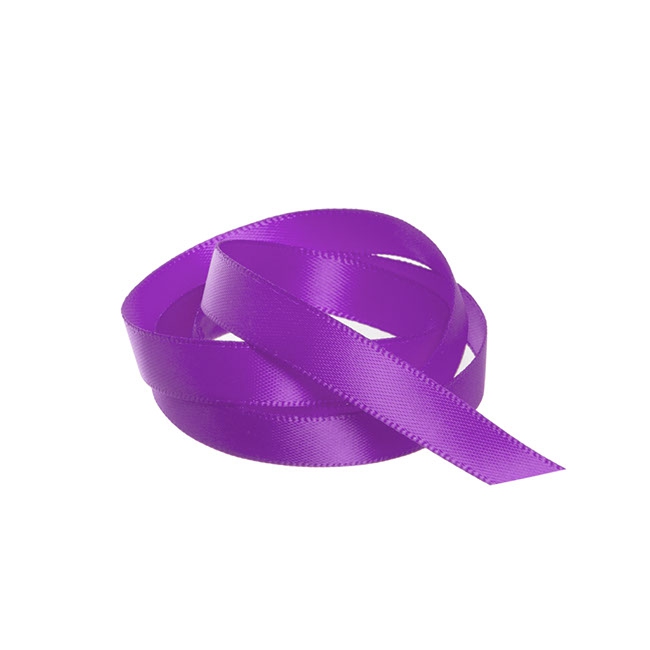 Ribbon Satin Deluxe Double Faced Purple (10mmx25m)