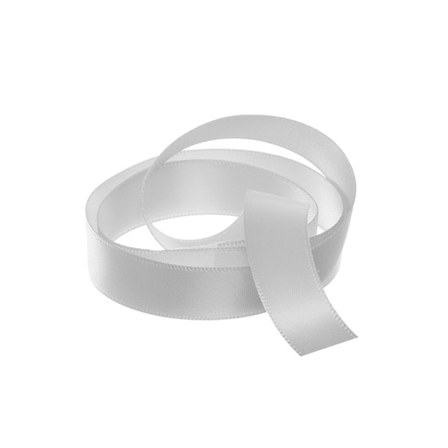 Ribbon Satin Deluxe Double Faced Silver (15mmx25m)