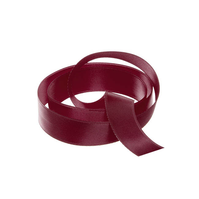 Ribbon Satin Deluxe Double Faced Burgundy (15mmx25m)