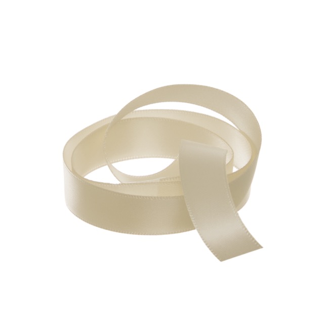 Ribbon Satin Deluxe Double Faced Champagne (15mmx25m)
