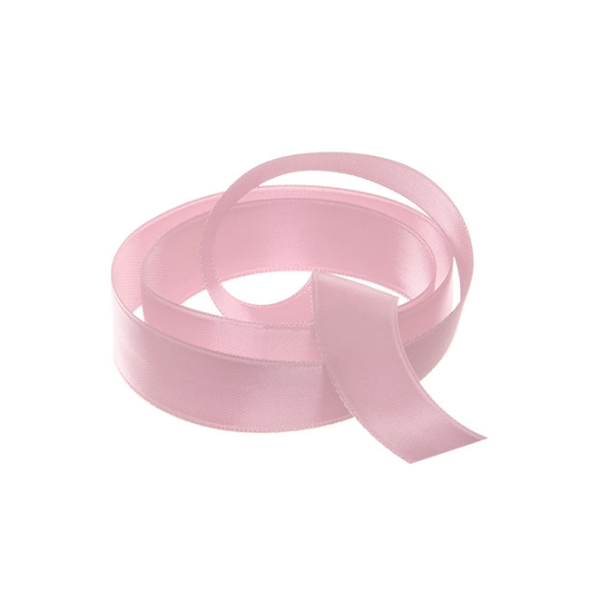 Ribbon Satin Deluxe Double Faced Dusty Pink (15mmx25m)