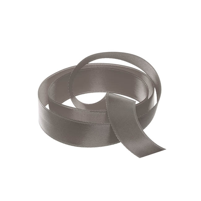 Ribbon Satin Deluxe Double Faced Grey (15mmx25m)