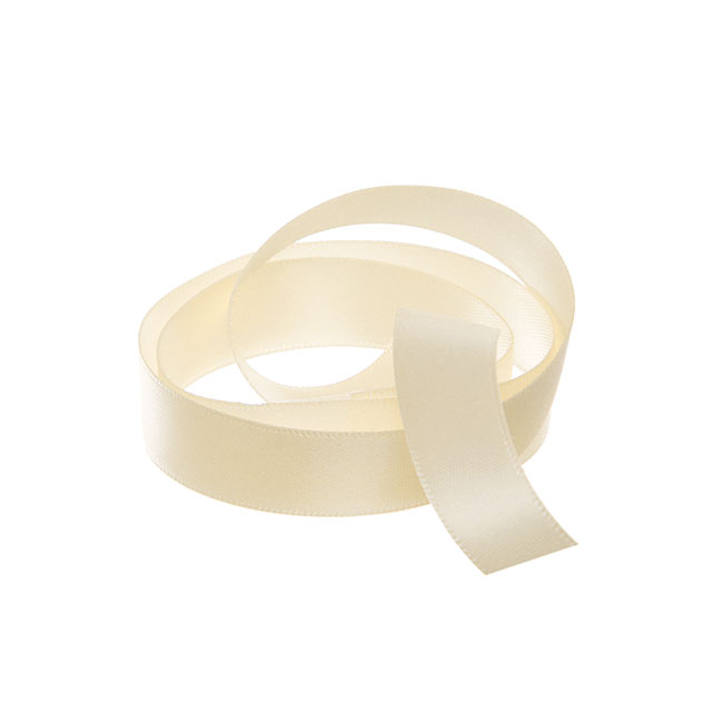 Ribbon Satin Deluxe Double Faced Ivory (15mmx25m)