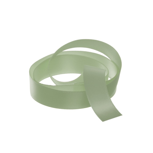 Ribbon Satin Deluxe Double Faced Sage (15mmx25m)
