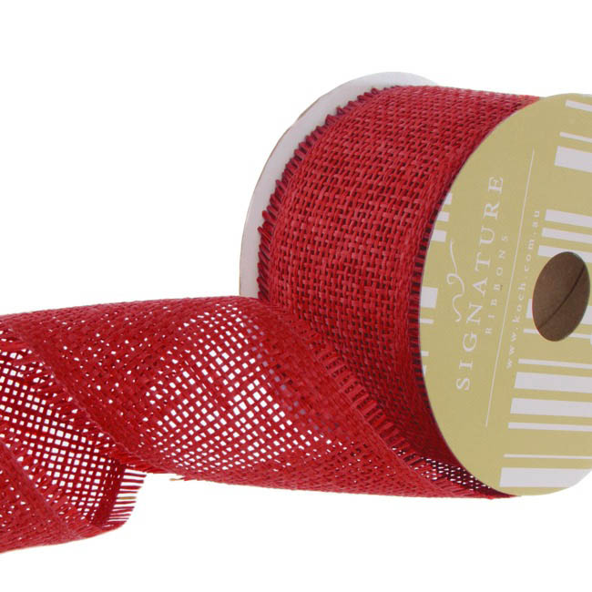 Ribbon Paper Mesh Red (60mmx20m)