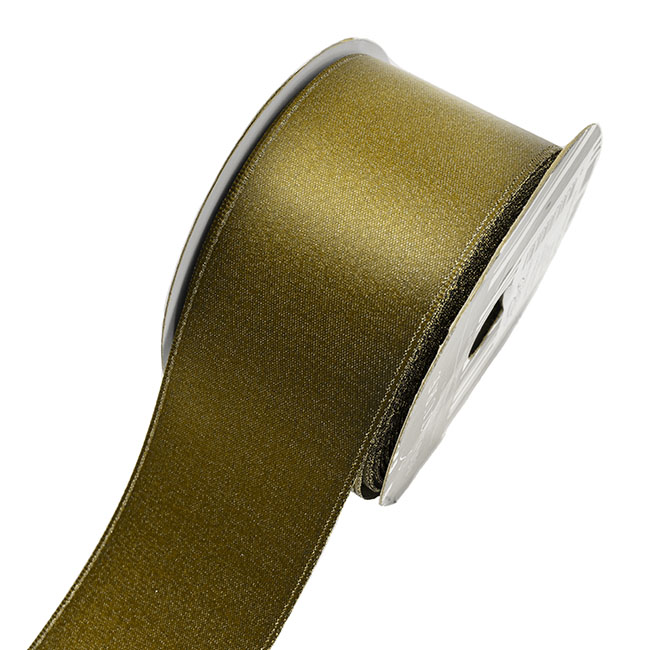 Ribbon Double Face Satin Shimmer Antique Gold (50mmx20m)