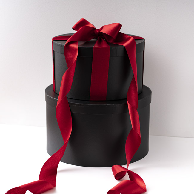 Ribbon Double Face Satin Shimmer Dark Red (50mmx20m)