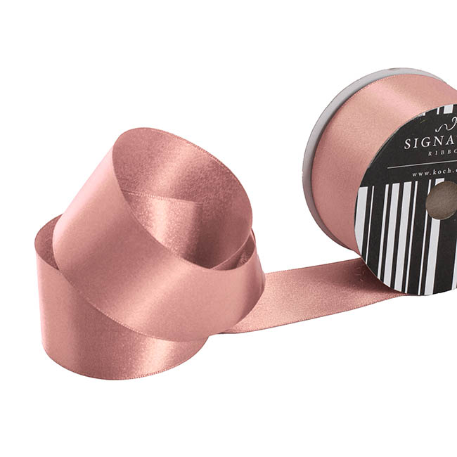 Ribbon Double Face Satin Shimmer Rose Gold (50mmx20m)