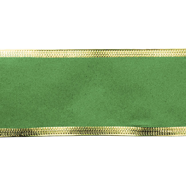 Ribbon Velvet Green Gold Sonic Edge (50mmx10m)