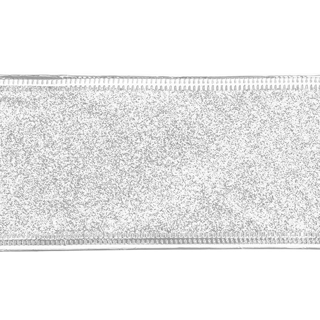 Ribbon Metallic Glitter Sonic Edge Silver (50mmx10m)