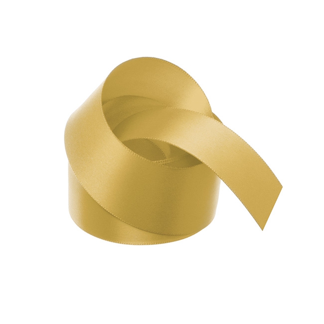 Ribbon Satin Deluxe Double Faced Gold (38mmx25m)