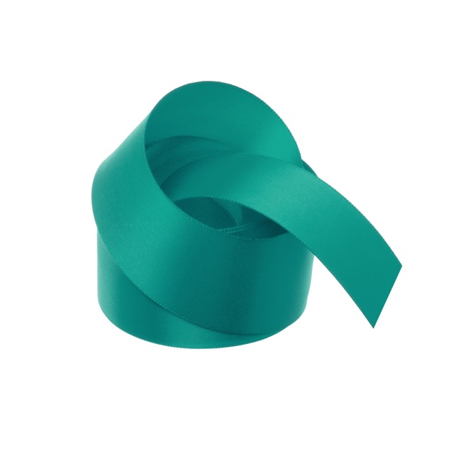 Ribbon Satin Deluxe Double Faced Teal (38mmx25m)