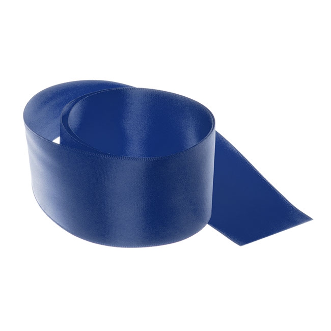 Ribbon Satin Deluxe Double Faced Navy (50mmx25m)