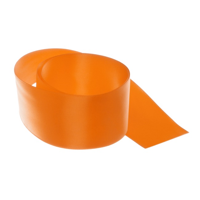 Ribbon Satin Deluxe Double Faced Orange (50mmx25m)