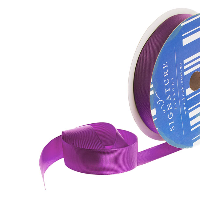 Bulk Grosgrain Ribbon Plain Purple (25mmx50m)
