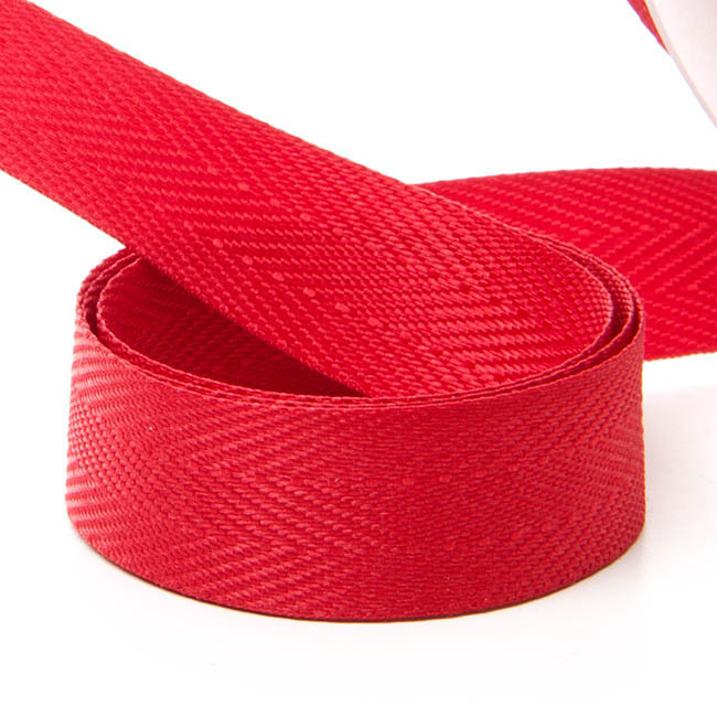 Ribbon Twill Herringbone Red (15mmx20m)