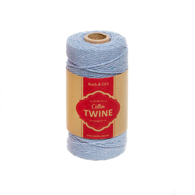 Cotton Twine 12ply 1.2mm X 100m Baby Blue