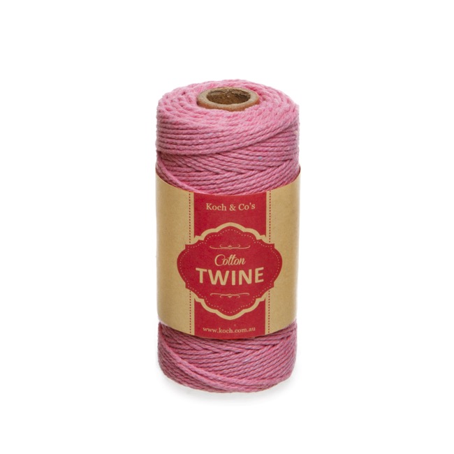 Cotton Twine 12ply 1.2mm X 100m Baby Pink