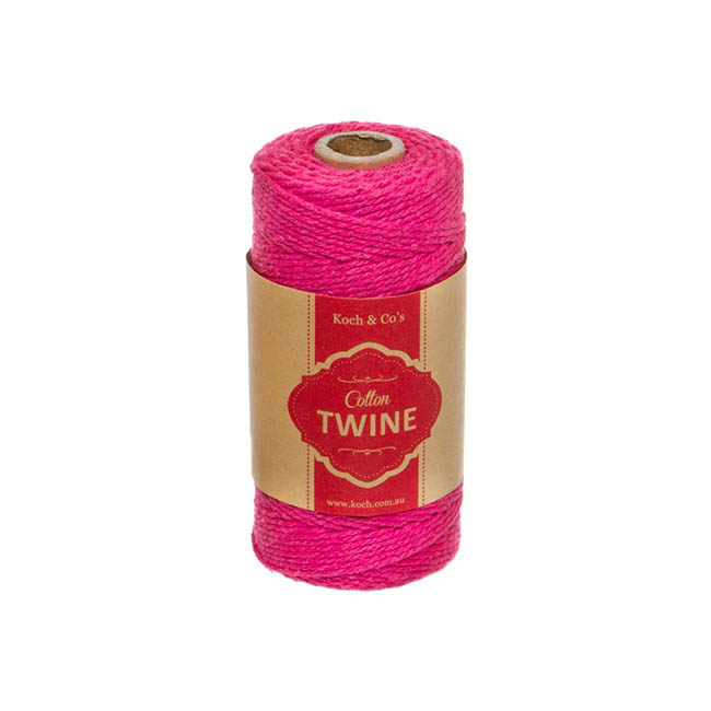 Cotton Twine 12ply 1.2mm X 100m Hot Pink