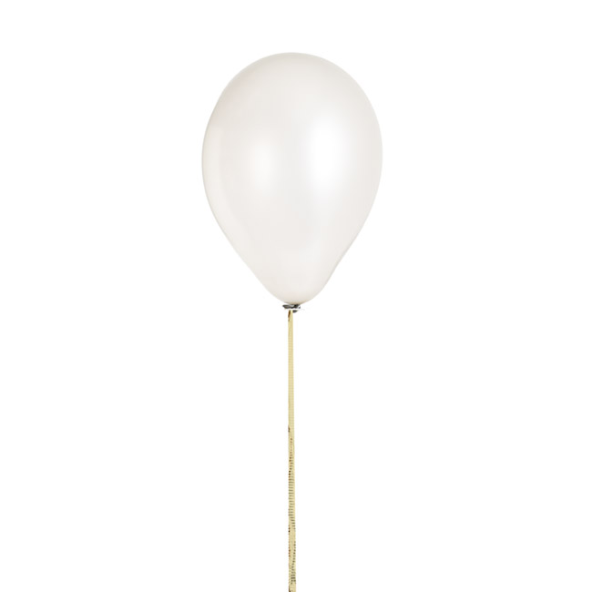Pre Cut Balloon Ribbon with Clip Pk25 Metallic Gold (1.5m)