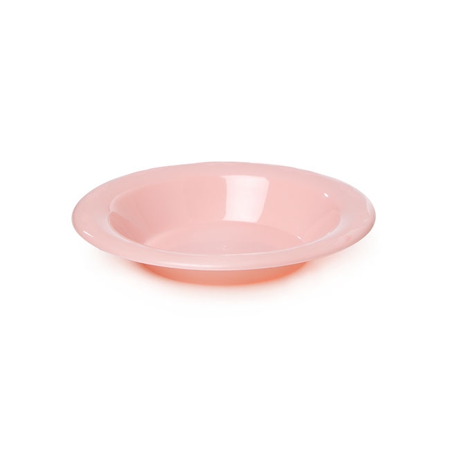 Deluxe Plastic Dessert Bowl Soft Pink (18cmD) Pack 25