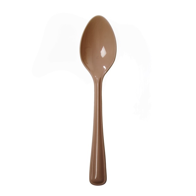 Deluxe Plastic Spoon Rose Gold (17cm) Pack 25