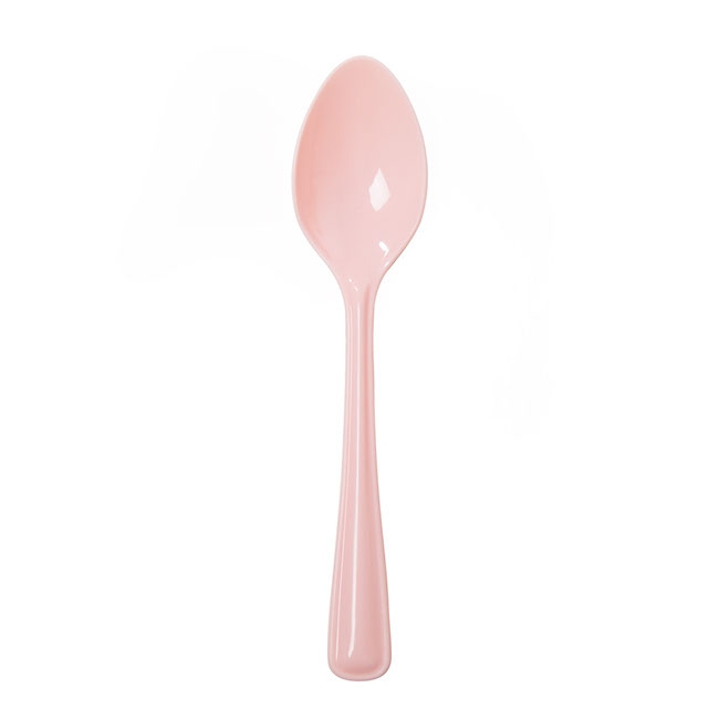 Deluxe Plastic Spoon Soft Pink (17cm) Pack 25