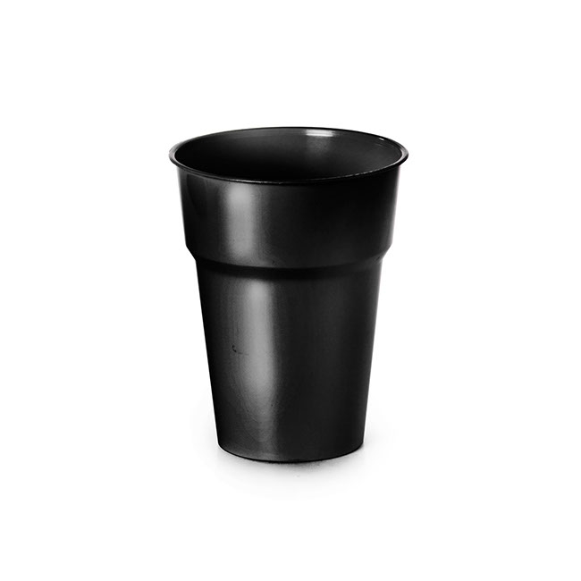 Deluxe Plastic Cup Black (285ml) Pack 25