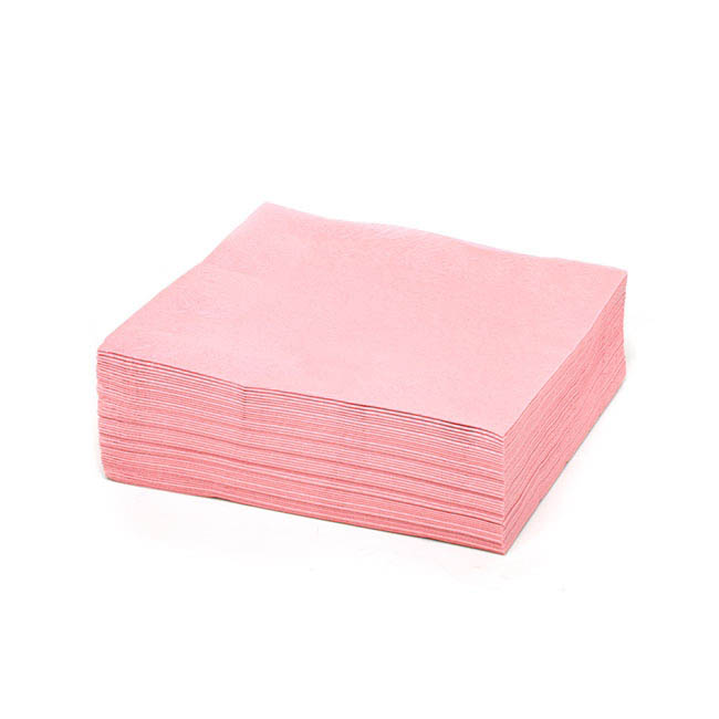 Lunch Paper Napkin 2Ply Pack 50 Soft Pink (30x30cm)