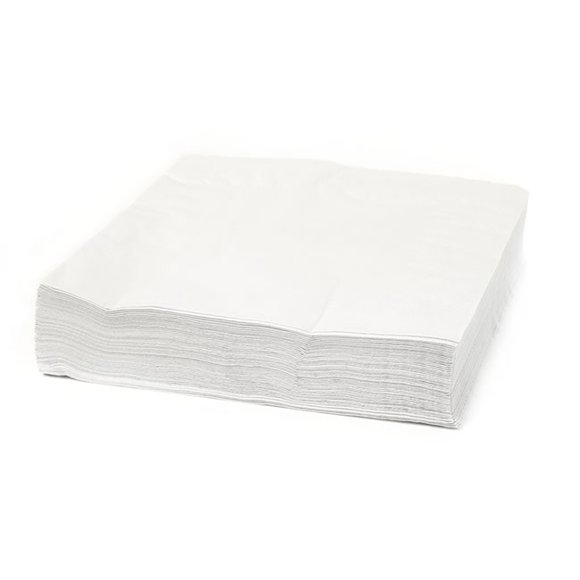 Dinner Paper Napkin 2Ply Pack 50 White (40x40cm)