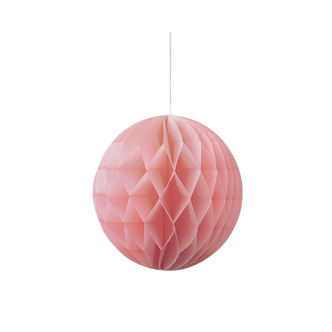 Hanging Honeycomb Ball Pack 4 Soft Pink (25cmD)