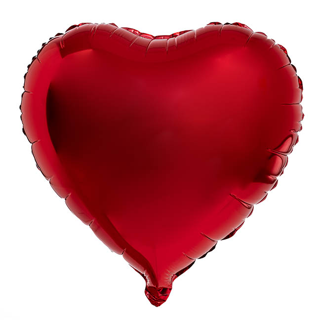 Foil Balloon 18 (45cm) Heart Shape Solid Red
