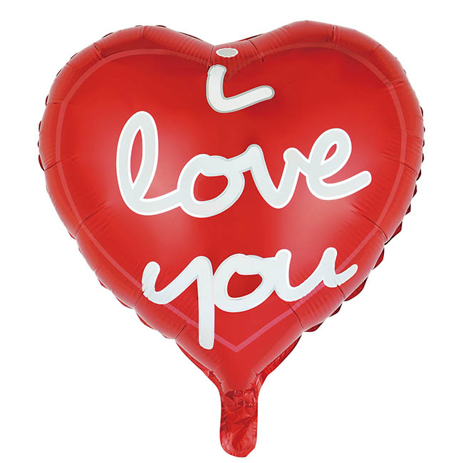 "I Love You" Love Heart Helium Foil Balloon 45cm/18 inch