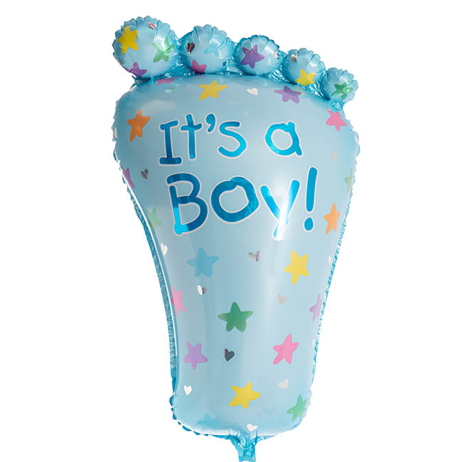 Foil Balloon Baby Boy Foot (45cmx78cmH) Blue