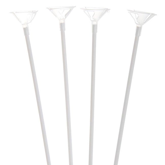 Balloon Cup and Stick Clear Pack 50 (40cm)
