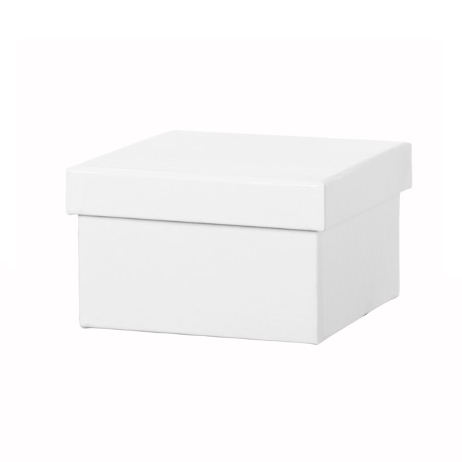 Gift Jewellery Chocolate Box White Pack 5 (7.5x7.5x5.5cmH)