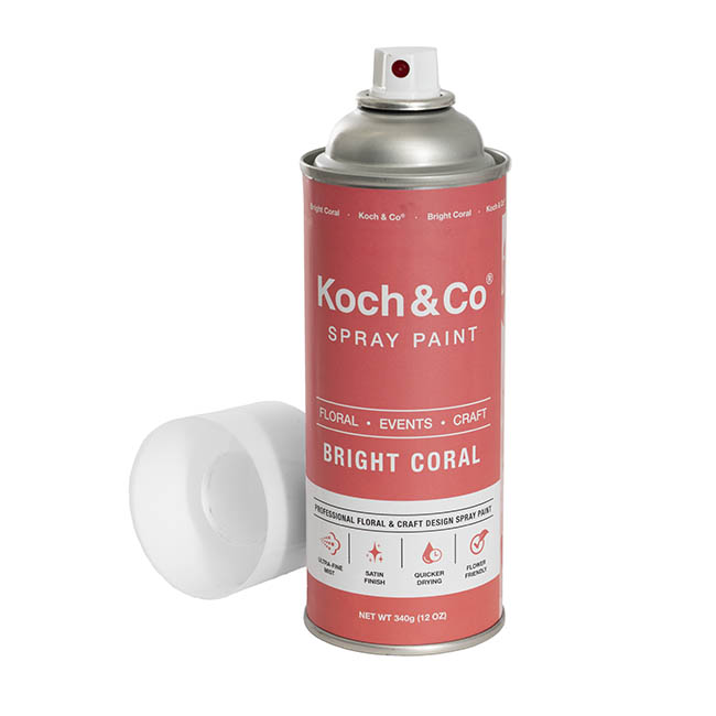Floral Event Craft Spray Paint Bright Coral (340g)