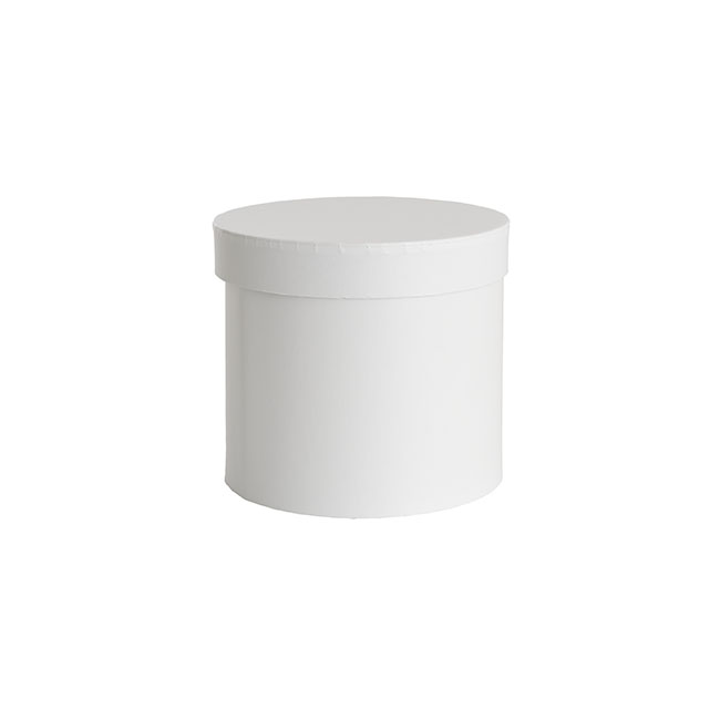 Gift Box Round Small White (14.4cmWx13cmH)