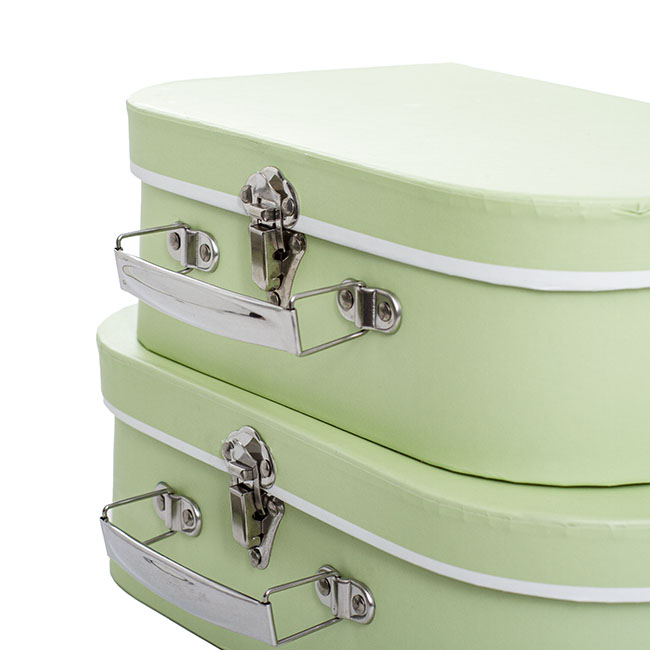 Suitcase Gift Box Sage Green (30x20x9cmH) Set 2