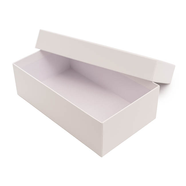Rigid Shoe Gift Storage Box Matte White Set 2 (30x20x10cmH)