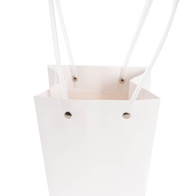 Flower Carry Bag Kraft White Small Pk5 (9.5x13x15.5cmH)