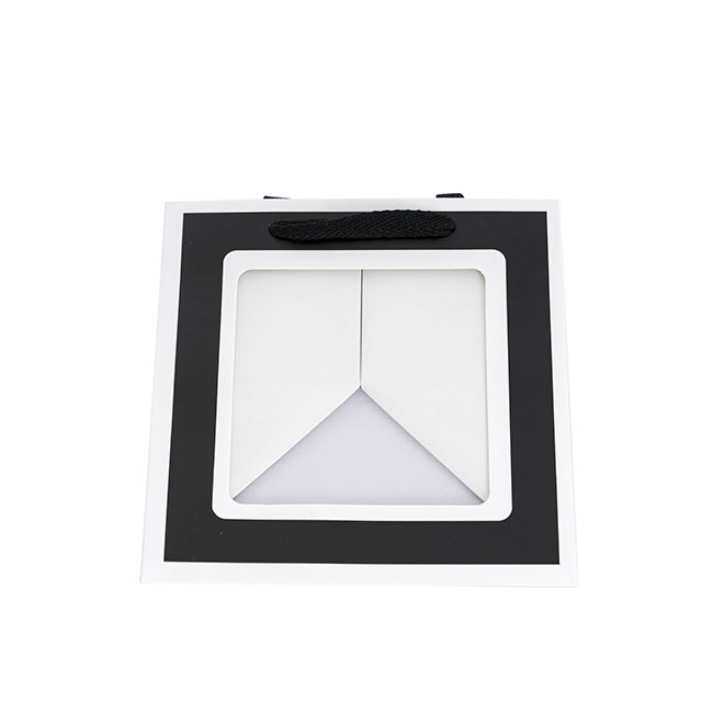 Window Posy Gift Bag Silhouette Black Pack 5 (18x18x18cmH)